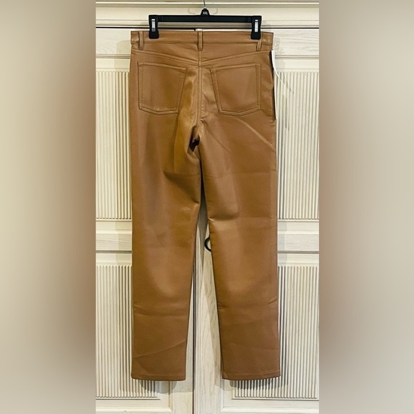 ARITZIA WILFRED Melina Low Rise Vegan Leather Pants in Constant Camel - Picture 13 of 15